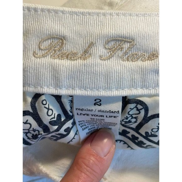 American Eagle Jeans Women Size 2 “Reel Flare” White AE77 Low Rise Flare EUC - Picture 8 of 14